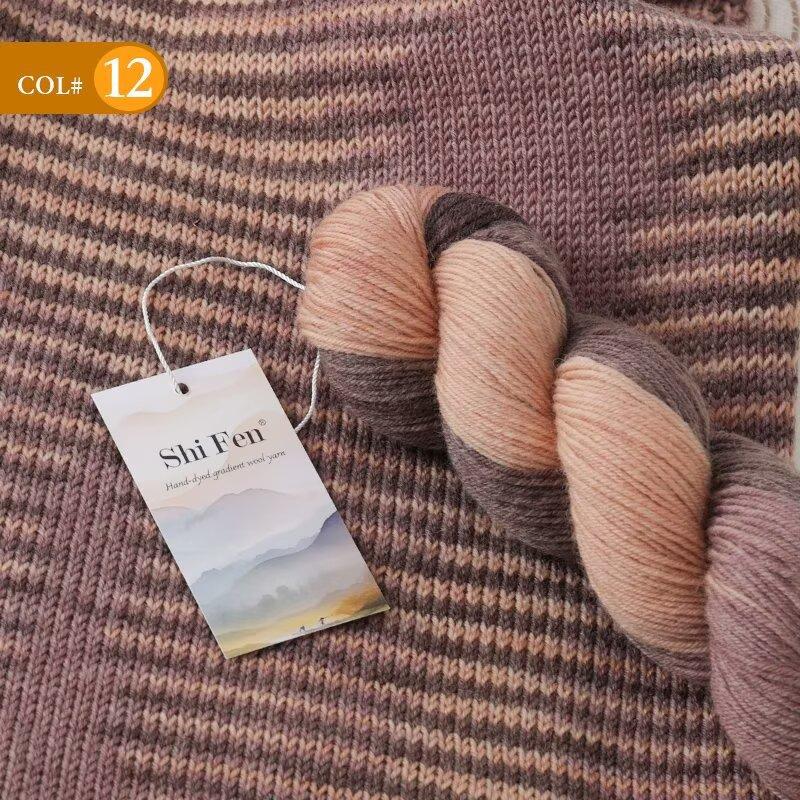 Hand-dyed Wool Yarn, Gradient DIY Knitting Patterns for Sweaters, Baby Silk Yarn Shawls, Scarves, and Handmade Hats