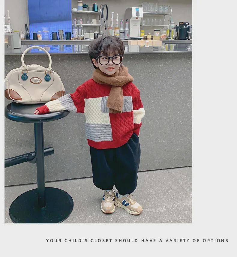 2023 Красивый детский зимний и осенний толстый пуловер - Детский топ в западном стиле на Новый год