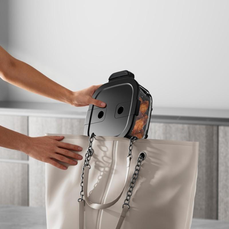 Schneider - Crispi - Or - Beige - Friteuse à Air Panoramique - 1500w - 2 Bacs Verre