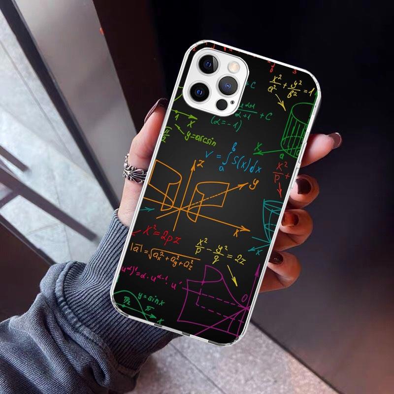 Physics Chemical Mathematics Phone Case For iPhone 17 Air 11 13 Mini 14 15 Plus 16 12 Pro Max 16E SE 7 8 Pattern Soft TPU Back C