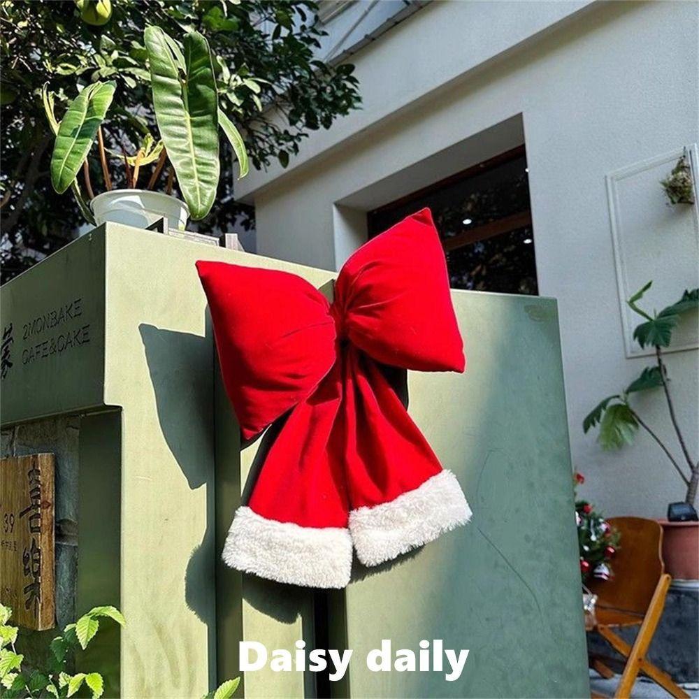 DIY Christmas Tree Bowknot Wine Red Bowknot Hanging Ornament Children Gifts
