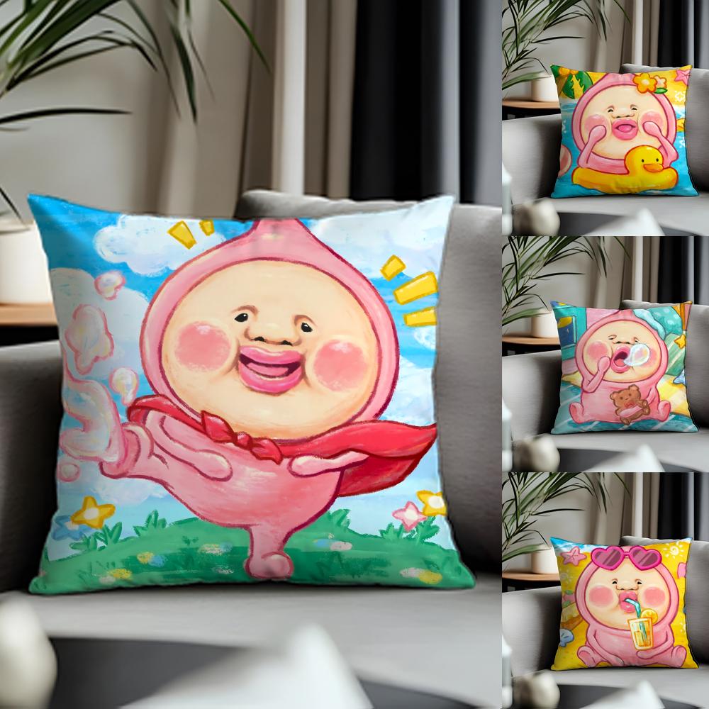 Trending KKobito Zukanful Cushion Cover Antidustmite Pillowcase Invisible Zipper Silky Short Plush Sofa Cushion Cover