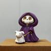 2026 New Wonderful Cute Grim Reaper Decor with Dog - Halloween Resin Ghost Figurine, Purple Cloak Death Statue for