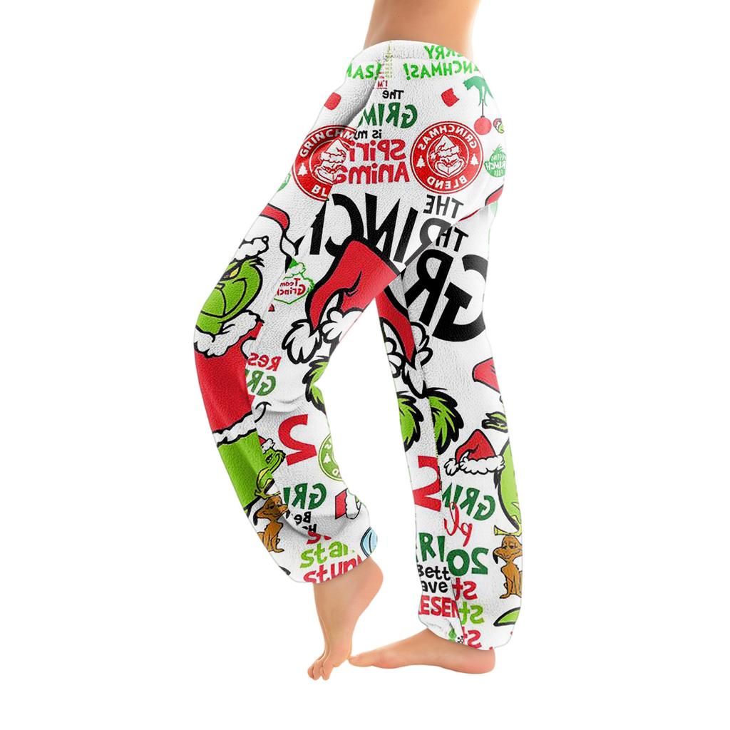 Women's Solid Color Trousers With Cuffs Casual Pants And Pajama Pants