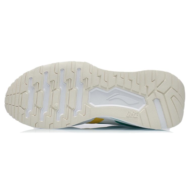 Li-Ning 001 Белые кремово-желтые мужские кроссовки для новорожденных Cloud-White Standard-White AGCR183-5
