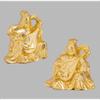 Seven Lucky Gods of Good Fortune: Benzaiten (Gold Plated/24K) Sculptor: Makita Shuuun Original Model - Buddhist Statue, Ornament, Takaoka Bronze Ware