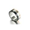 Rockyu brand ring men's Fashionable silver pink gold black Triple rotation ring No. 14 stainless engraved ring fashion accessories