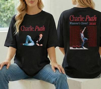 Charlie Puth Whatevers Clever Album Graphic 100Cotton Unisex Shirt 2026 Summer New Hip Hop Y2k Unisex Fashion Music Tshirt