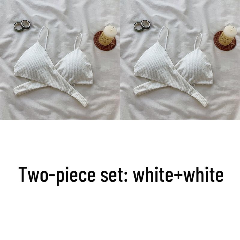 Cross-Back Spaghetti Strap Tube Top with Chest Pads - Sexy Strapless Hollow-Out Base Layer for Women