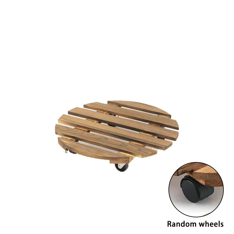 1 шт. Универсальная деревянная с колесами подставка на колесиках для перевозки горшков, тележка для кашпо, основание для цветочного горшка