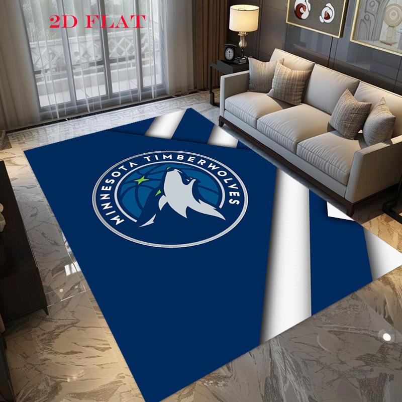 Minnesota Timberwolves Logo Print Carpet Floor Mats Printing Dormitory Decoration Room Art