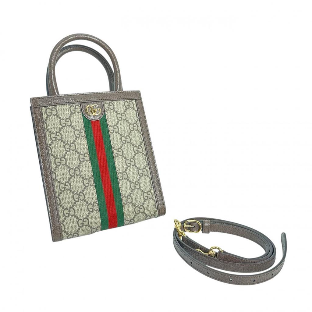 GUCCI GG Supreme Ofidia Shoulder Bag GG canvas beige Women 772317 Used