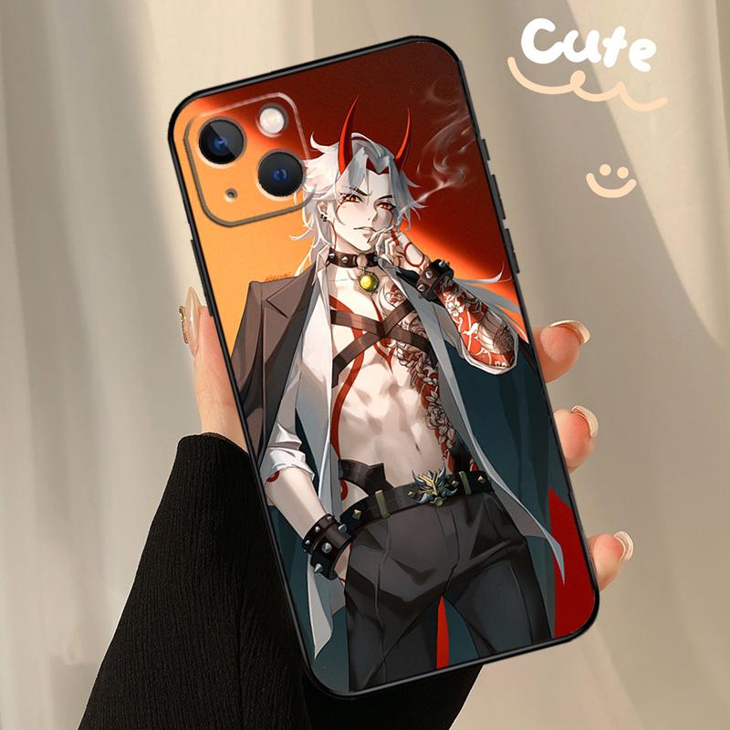 Чехол для телефона Genshin Impact Аратаки Итто Для Apple iPhone 16 15 14 13 12 11 17 Pro Max Mini 17 Air 16e 16 Plus Задняя крышка
