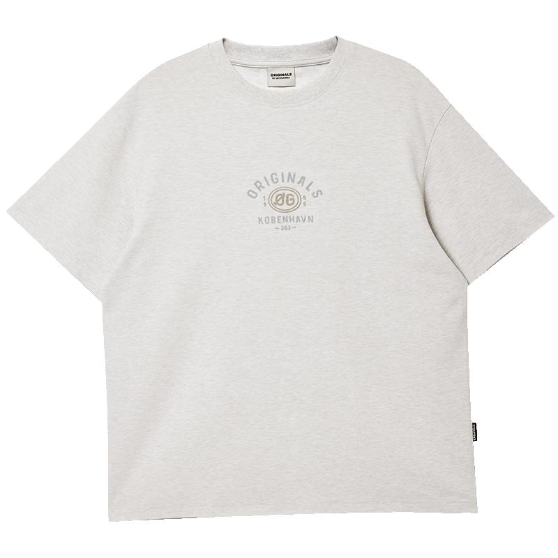 Мужская футболка Jack & Jones с вышивкой, свободного кроя, с коротким рукавом