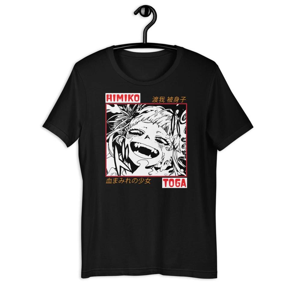 Himiko Toga T-Shirt,Waifu, Boku,No Hero Academia,Anime,Deku T-Shirt Black