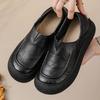 Genuine Leather Women's Casual Countertop Loafers Comfortable Work Business Shoes Women's Flat Shoes Leather Anti-slip Shoes  Walking Shoes