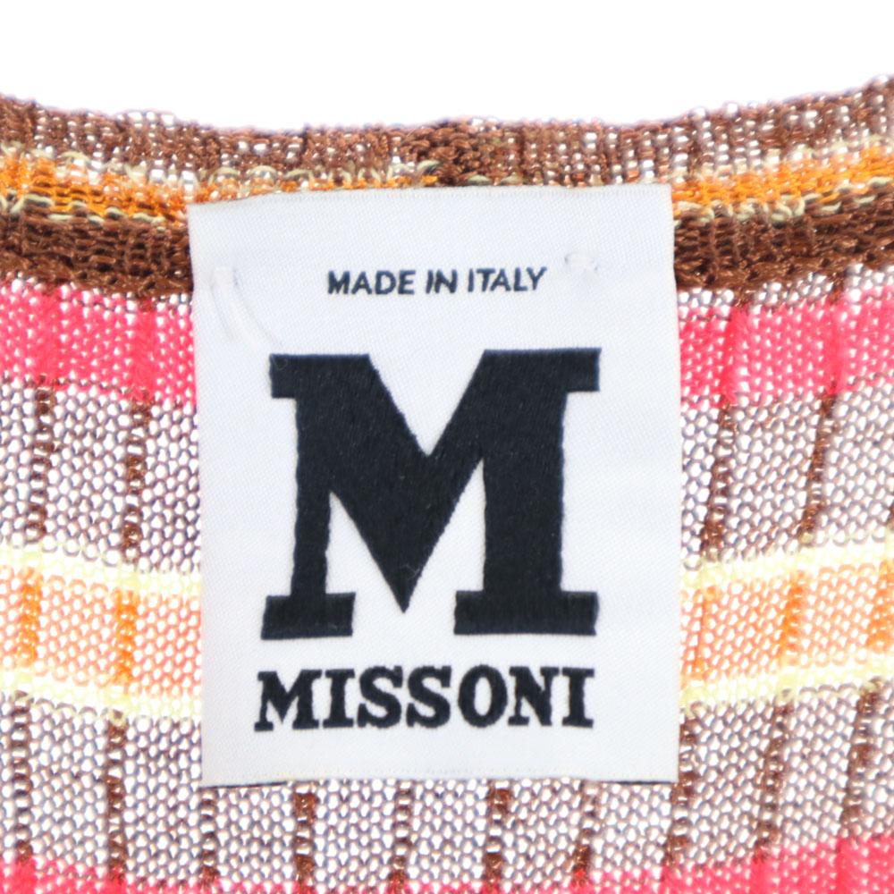 Missoni Сделано в Италии Узор с каймой Вязаное платье без рукавов 42 Женское Б/у