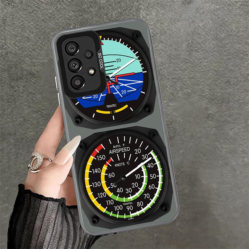 Aircraft Instrument Cockpit Radar Soft Phone Case for Samsung A17 A16 A15 A14 A13 A57 A56 A55 A54 A53 A37 A36 A35 A34 A33 A26 A2