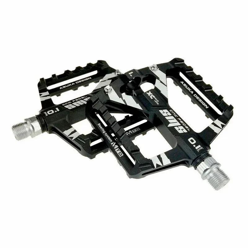 Mountain Road Bike Aluminum Alloy Practical Pedals Flat Platform Bicycle Pedal 1Pair Suitable Outdoor Bike Sport Tools Accessory