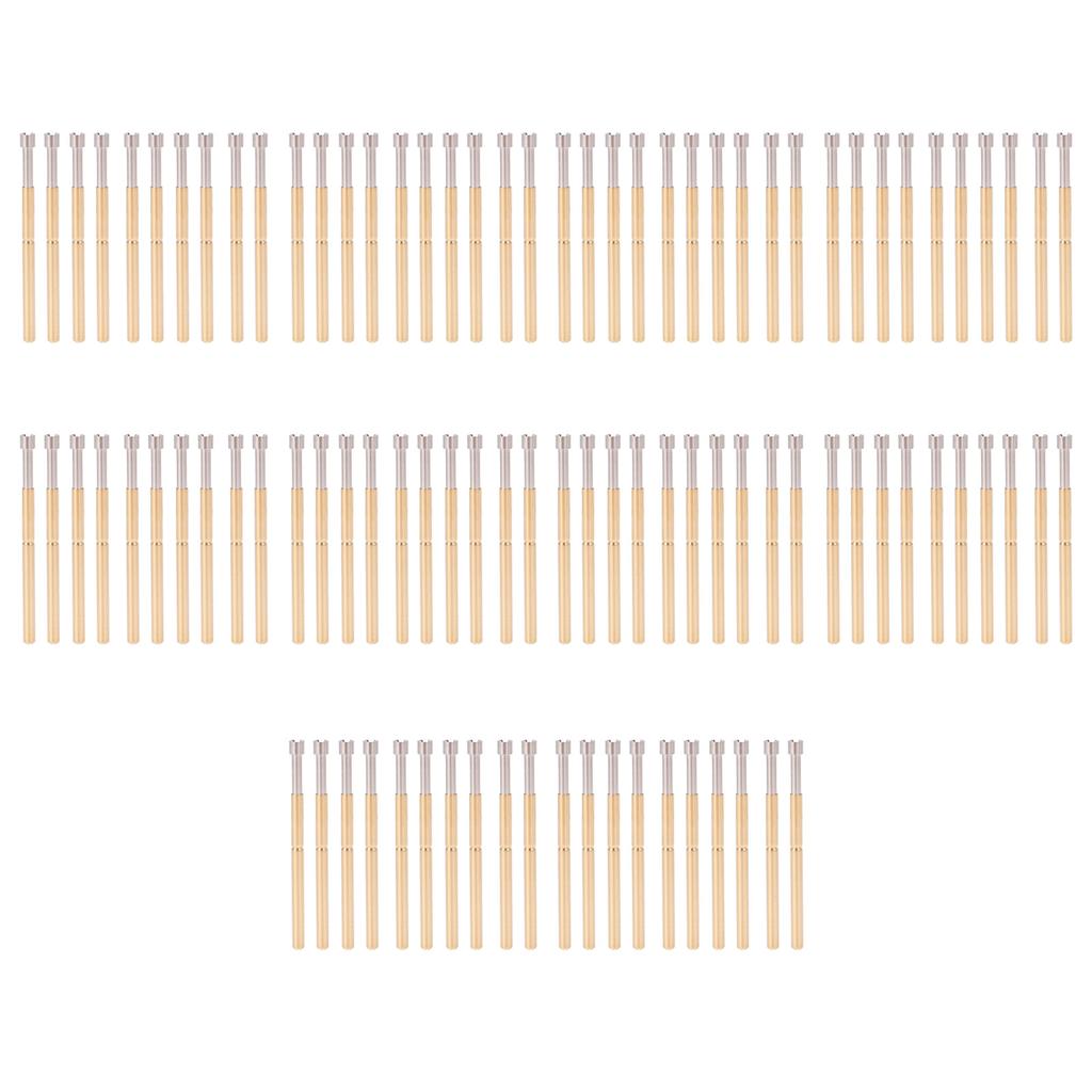 100pcs Spring Test Pogo Pin Concave Head Type Brass Material 2.02mm 0.1in Tube Diameter 33.35mm 1.3in PCB Testing Pins
