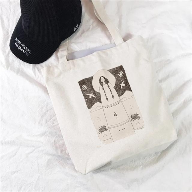 Harajuku Повседневная мода Женские сумки для покупок Kawaii сумки Harajuku Холст Сумки для покупок Сумки для девочек Сумки на плечо Lad