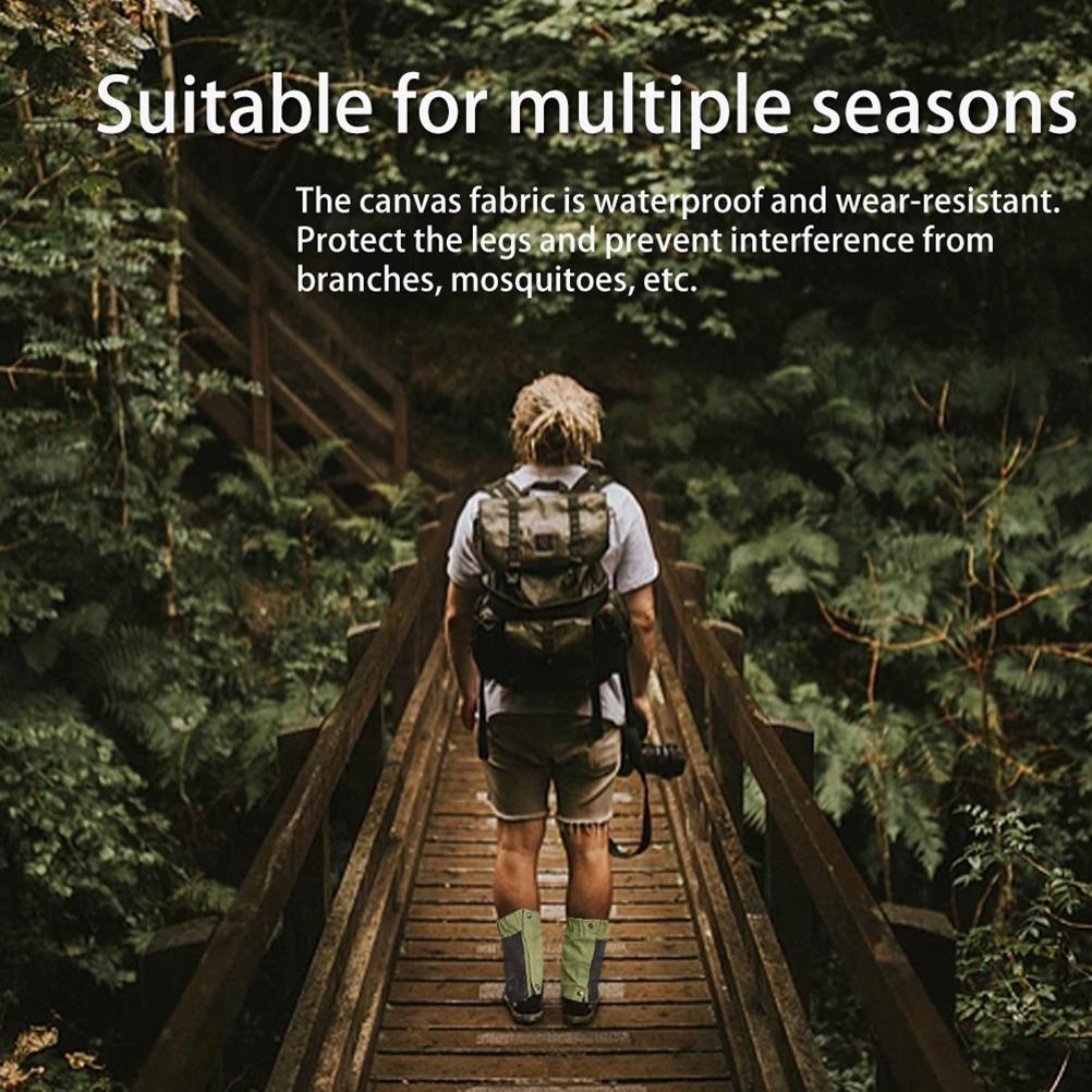 Gaiters Low Waterproof Ankle Gaiters Adjustable Protective Shoe Covers for Women Men Hiking