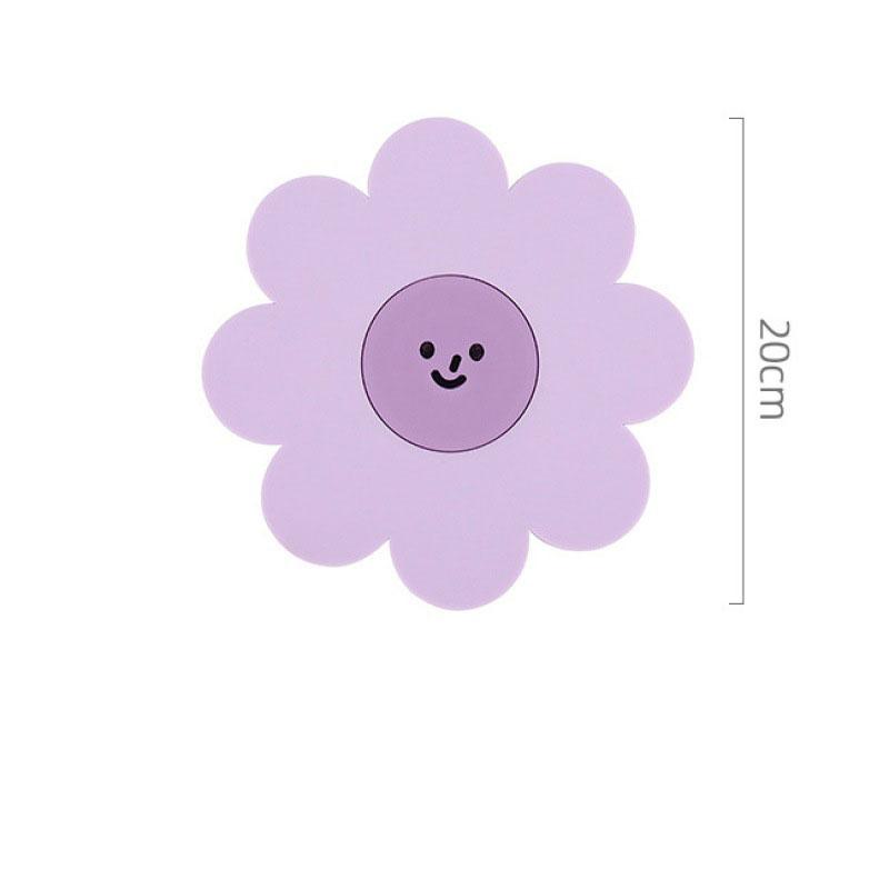 Sunflower Cute Placemat Coaster Anti-skidding and Heat-resistant Silicone Cup Pads Coffee Hot Pad Kitchen Home Tableware Set