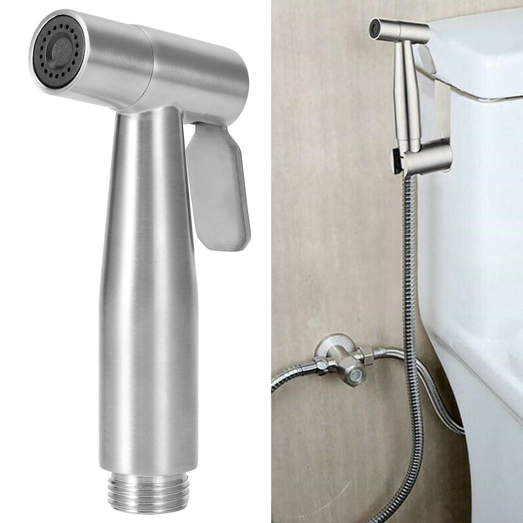 G1/2 Toilet Bidet Sprayer Stainless Steel Handheld Bidet Spray Head Nozzle Bathroom Accessories