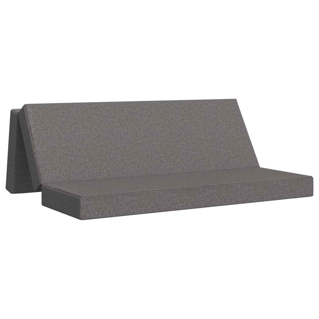 Folding Sofa Bed 180 x 67 x 45 cm Light Grey