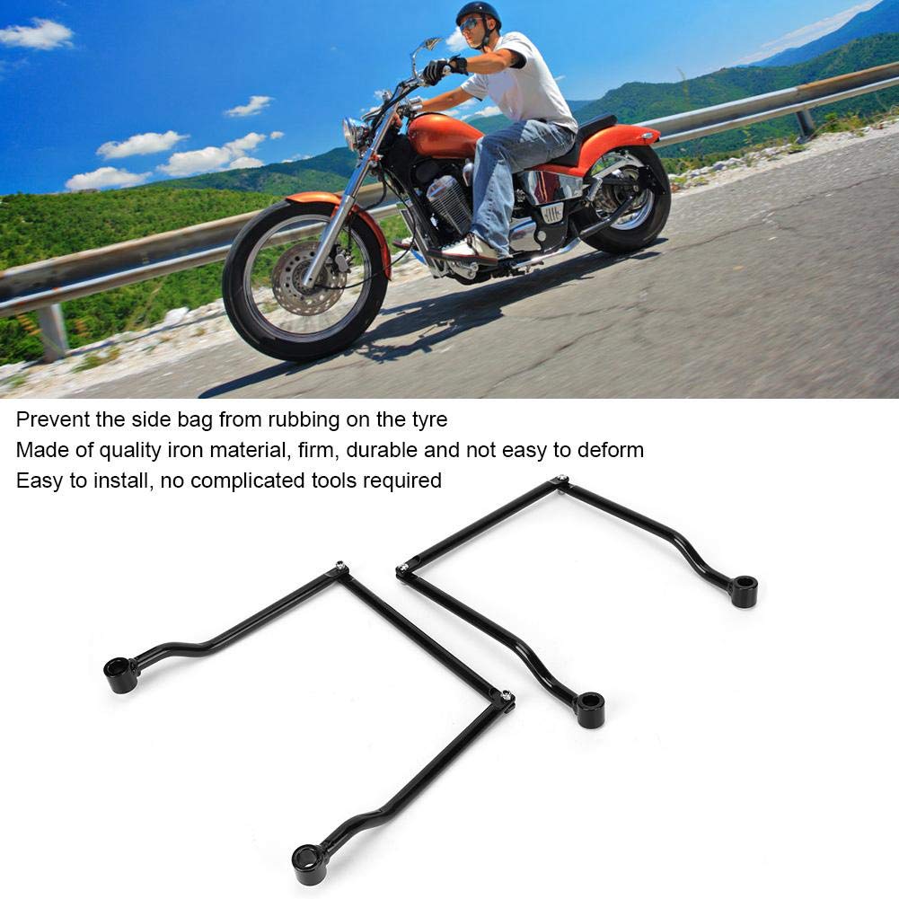 Saddle Bag Bracket, Qiilu Saddle Bag, Universal Motorcycle Side Saddle Bag Mount Bracket Support Bar Accessories