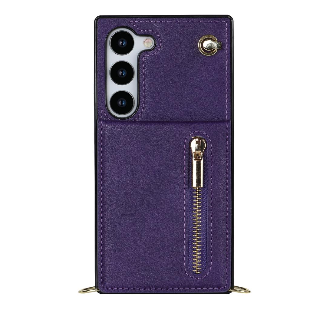 Кошелек на молнии с несколькими картами и длинный висящий чехол для телефона на веревке для серии iPhone Samsung Galaxy S9 S10 S20 S21 S22 S23 Note9 Note10 Note20...