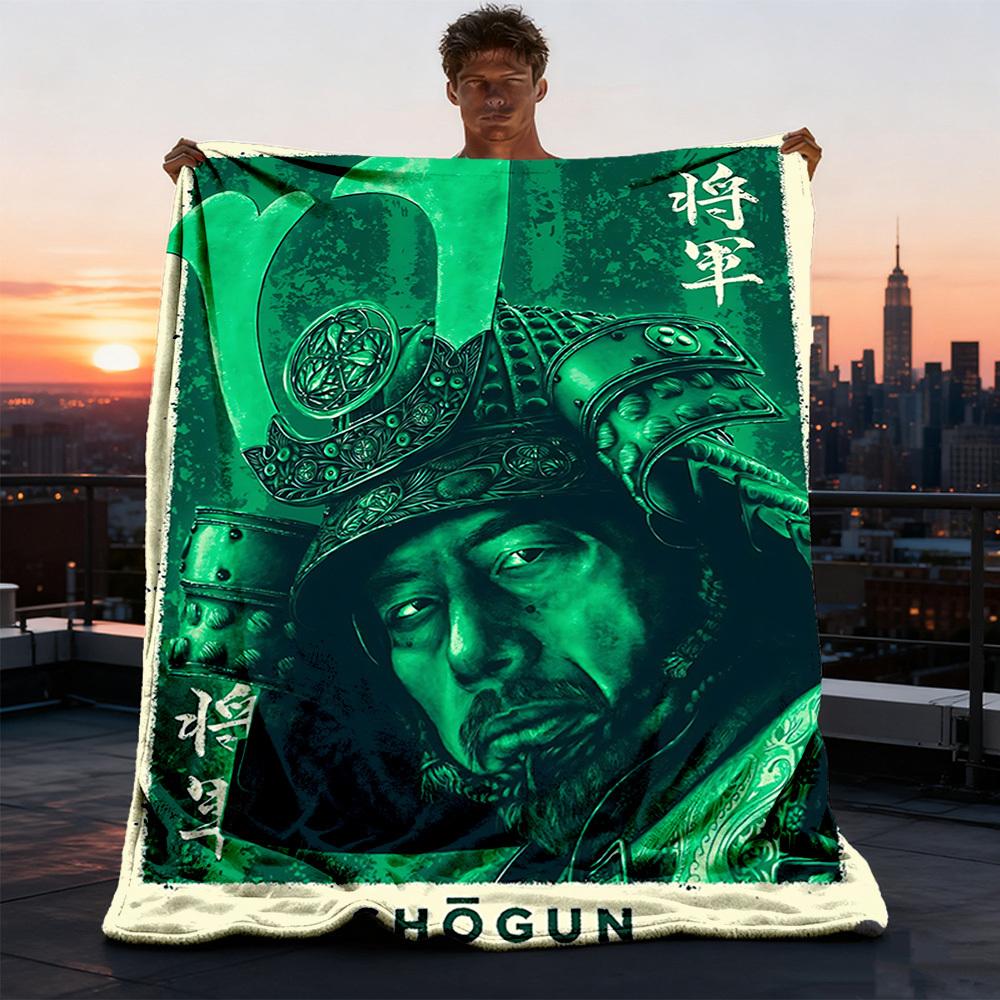 1 шт. Персонализированное фланелевое одеяло Shogun для улицы, Мягкое, легкое, персонализированное фланелевое одеяло, Цифровая печать,