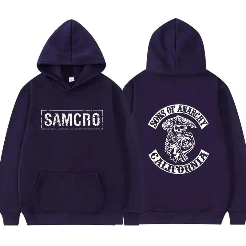 Sons of Anarchy SAMCRO уличная одежда с двусторонним принтом для мужчин и женщин Harajuku брендовая дизайнерская толстовка с капюшоном мужские большие толстовки с капюшоном