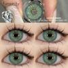FUNSACHY 2 шт. Зеленые контактные линзы Натуральная красота Высококачественные цветные линзы Красота Косметика Макияж Ученики Глазные линзы Ежегодно