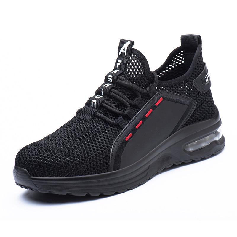 Износостойкие защитные ботинки Flyknit со стальным подноском: Ударопрочные и устойчивые к проколам, Универсальные рабочие ботинки на все сезоны.