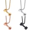 Mini Dumbbell Necklace Titanium Steel Dumbbell Sports Necklace  Fitness Prople