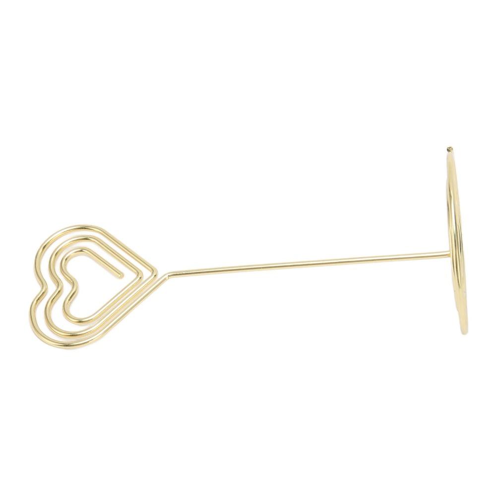 10Pcs Stable Base Place Card Holder Heart Shape Name Card Clips Name Card Holder Home Centerpiece