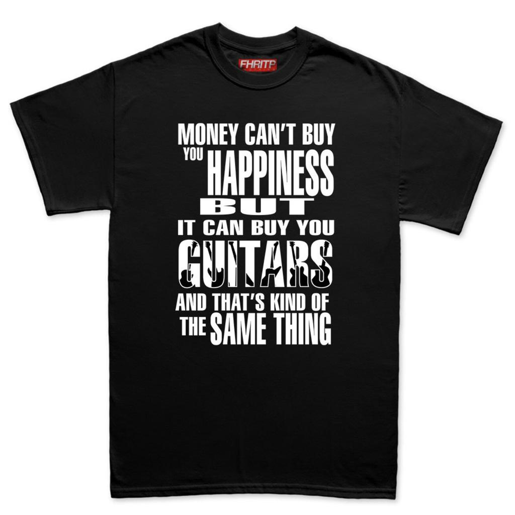 Mens Money Can't Buy Happiness But It Can Buy Guitars T-Shirt Tee Top T-Shirt