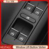 7Pcs/set Car Window Lift Button Sticker Sequin Trim for Volkswagen VW Tiguan 2018- Golf 7 MK7 7.5 2013 -