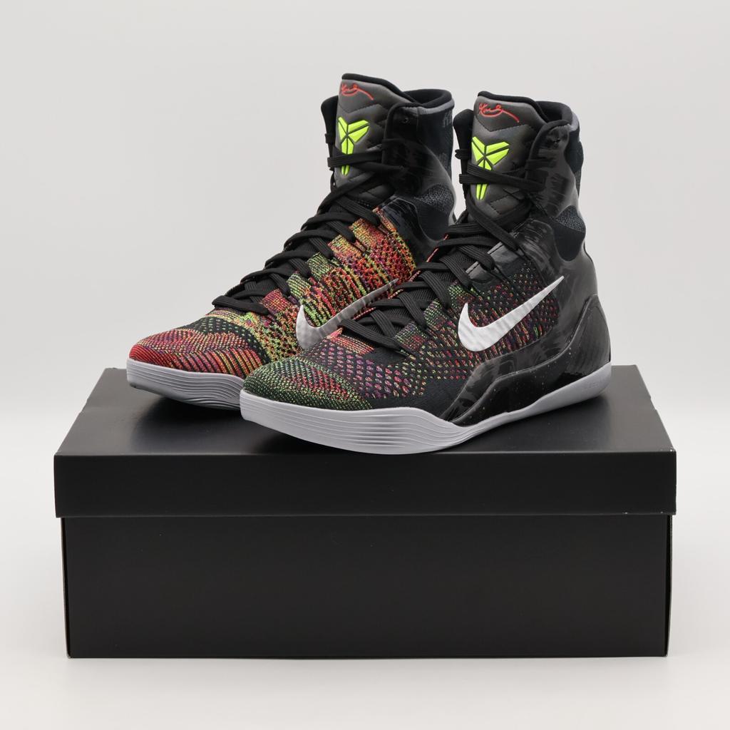 FZ7335-001 Nike Kobe 9 Elite Черный и Металлический Серебристый (Мужской)