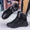 TUINANLE Мужские высокие водонепроницаемые хлопковые кроссовки Женская обувь с теплой вельветовой подкладкой для зимнего использования на открытом воздухе