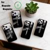 Чехол для телефона с крестом для iPhone 17, 16, 15, 14, 13, 12, 11 Plus, Pro, магнитный с Magsafe, для беспроводной зарядки