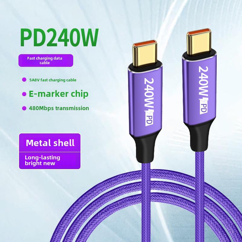 240 Вт USB-C на C 5A PD кабель для быстрой зарядки для ноутбука и телефона