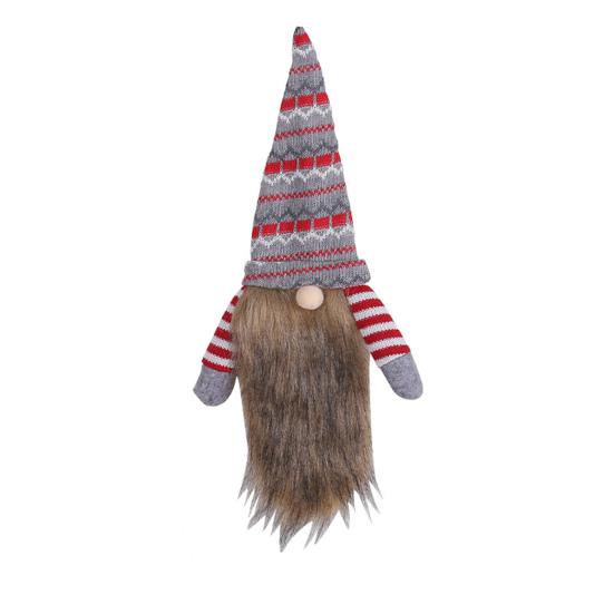 Christmas Wine Bottle Gnome Hat Topper Cute 3D Faceless Knitted Long Full Beard Handmade Xmas