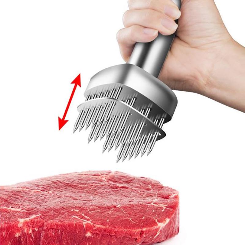 24 Pins Stainless Steel Machine Needle Portable Meat Hammer Professional Meat Grinder Kitchen Cooking Accessories