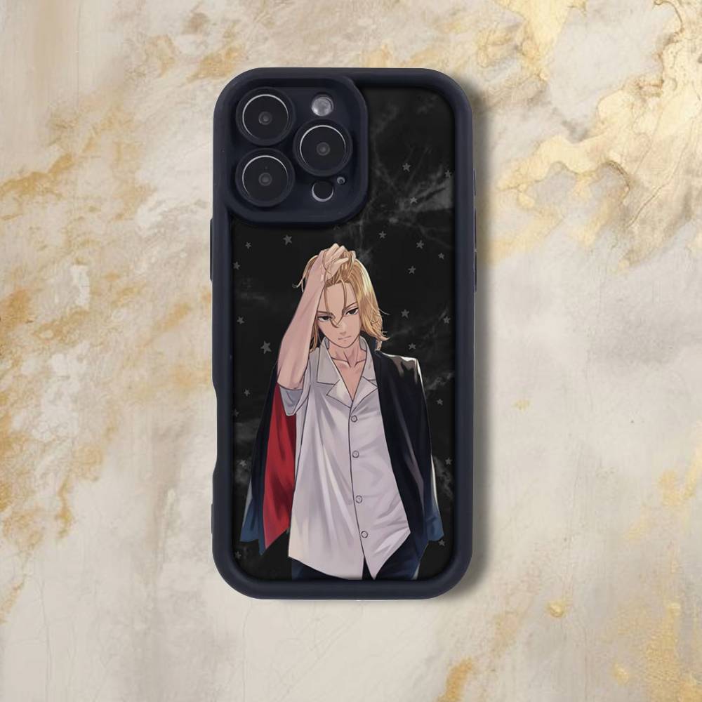Tokyo R-Revengers Anime Phone Case For iPhone 17,16,15,14,13,12,Pro,Max,Plus,E,SE4,Air, emery Black Full Coverage TPU