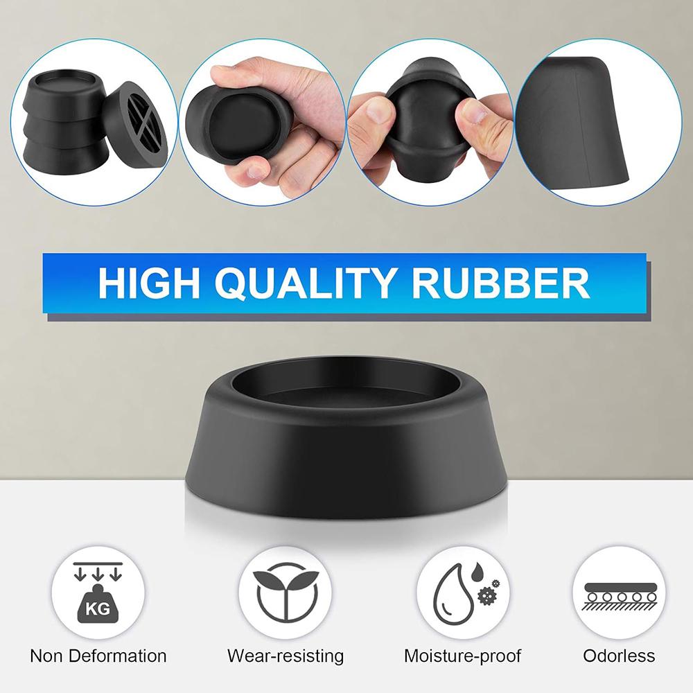 4 шт. Мебельные антивибрационные подушки Шумопоглощающие резиновые ножки для стиральной машины Универсальные опорные коврики для ножек