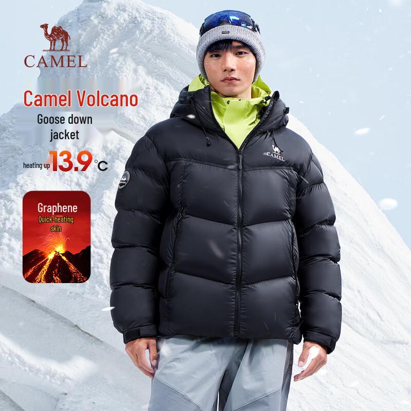 Camel Volcano Goose Down Hooded Jacket (2025 Edition)