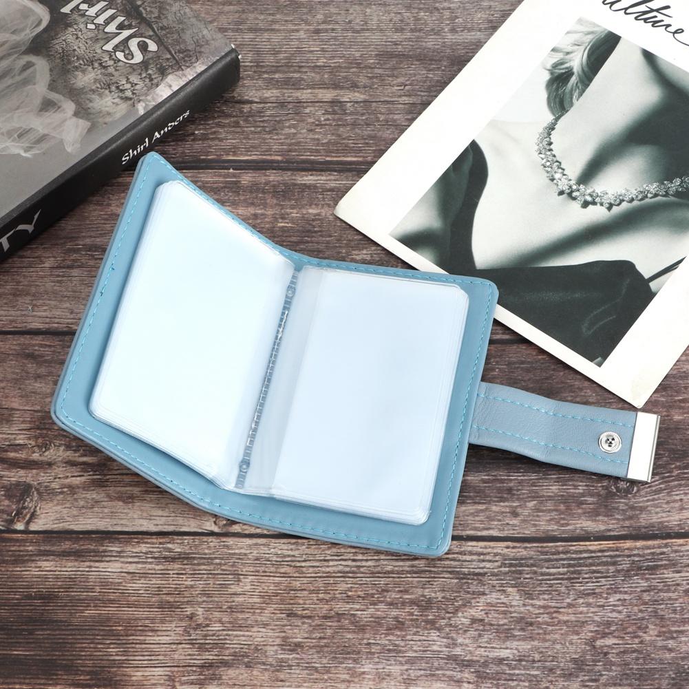 Мини модный держатель для карт RFID для женщин из искусственной кожи, коробка для банковских карт, чехол для визиток, синий