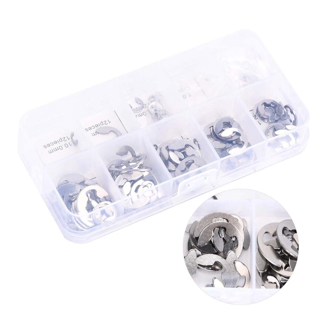 120 шт. Стопорных колец M1.5?10 мини-портативных коррозионно-стойких стопорных колец из нержавеющей стали, комплект из 120 шт.
